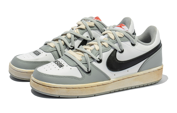 Lookbook 【定製球鞋】Nike Court Vision 1 野鶴製造 解構雙鞋帶 小Dior 低幫 板鞋 GS 灰白 特殊禮盒版