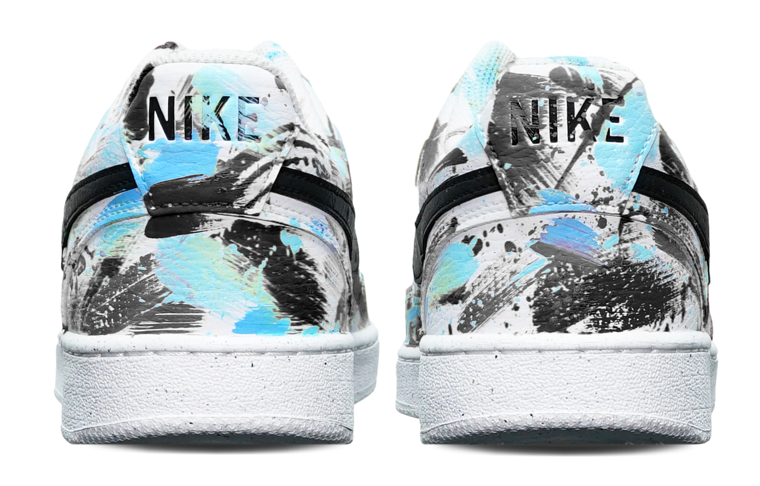 Shop [定制鞋] 耐克Court Vision Low '墨水涂鸦' DH2987-101(TeamT-中国风水墨涂鸦黑白蓝QD)
