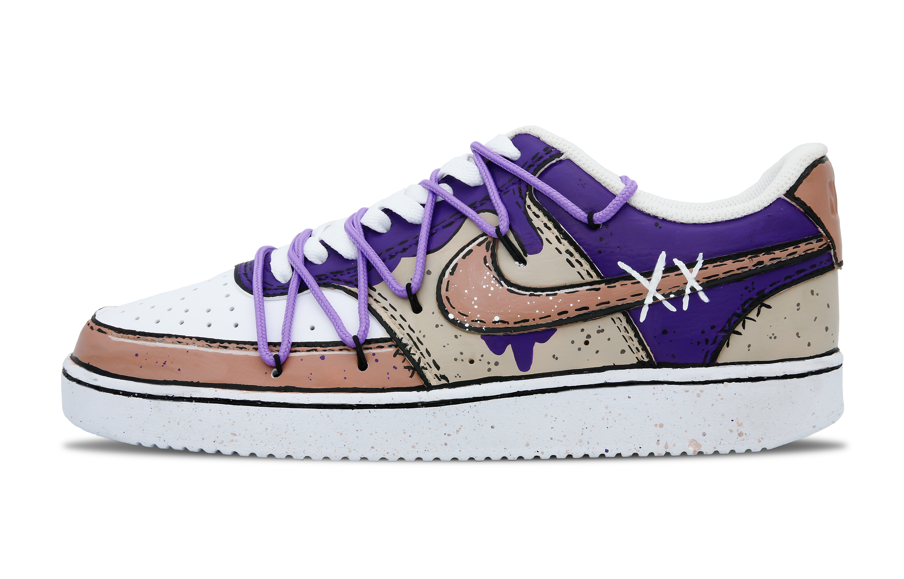 [Custom Shoes] Nike Court Vision Low 'Joker Purple Brown'
