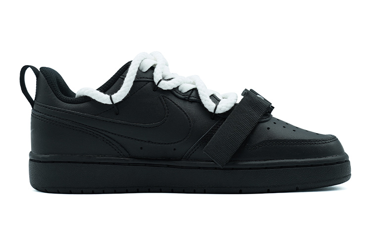 Order [Kasut Rekaan Tersuai] Nike Court Vision Low 'Matte Deconstructed Hitam-Putih' BQ5448-001(Team6-机能黑S-BOX)