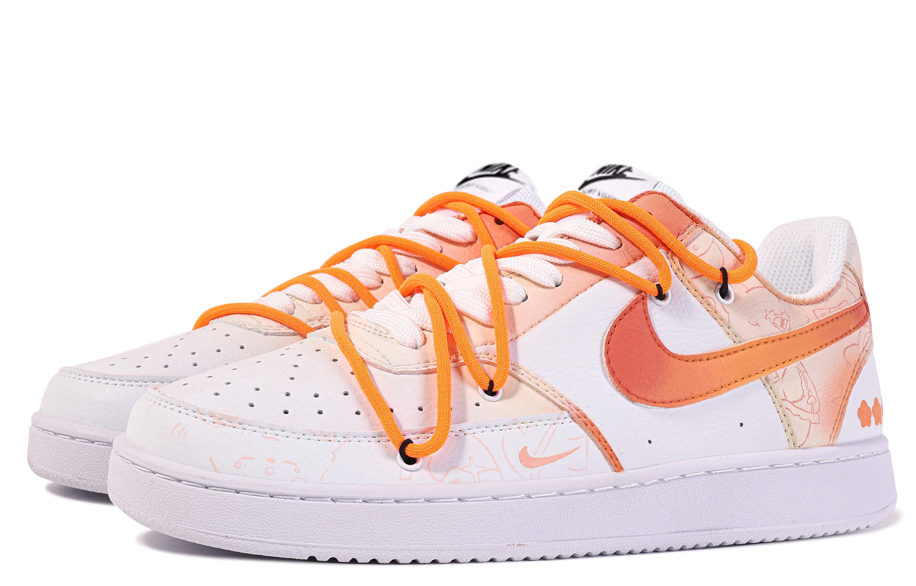Custom Shoes Nike Court Vision Low #39 Orange Bear #39 DH2987 101 486629