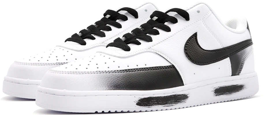 【訂製球鞋】 Nike Court Vision 1 PANDA 熊貓 可回收材料 經典復古漸變 休閒百搭街頭潮流 小白鞋 輕便防滑 低筒 板鞋 男款 黑白 Shop 【訂製球鞋】 Nike Court Vision 1 PANDA 熊貓 可回收材料 經典復古漸變 休閒百搭街頭潮流 小白鞋 輕便防滑 低筒 板鞋 男款 黑白