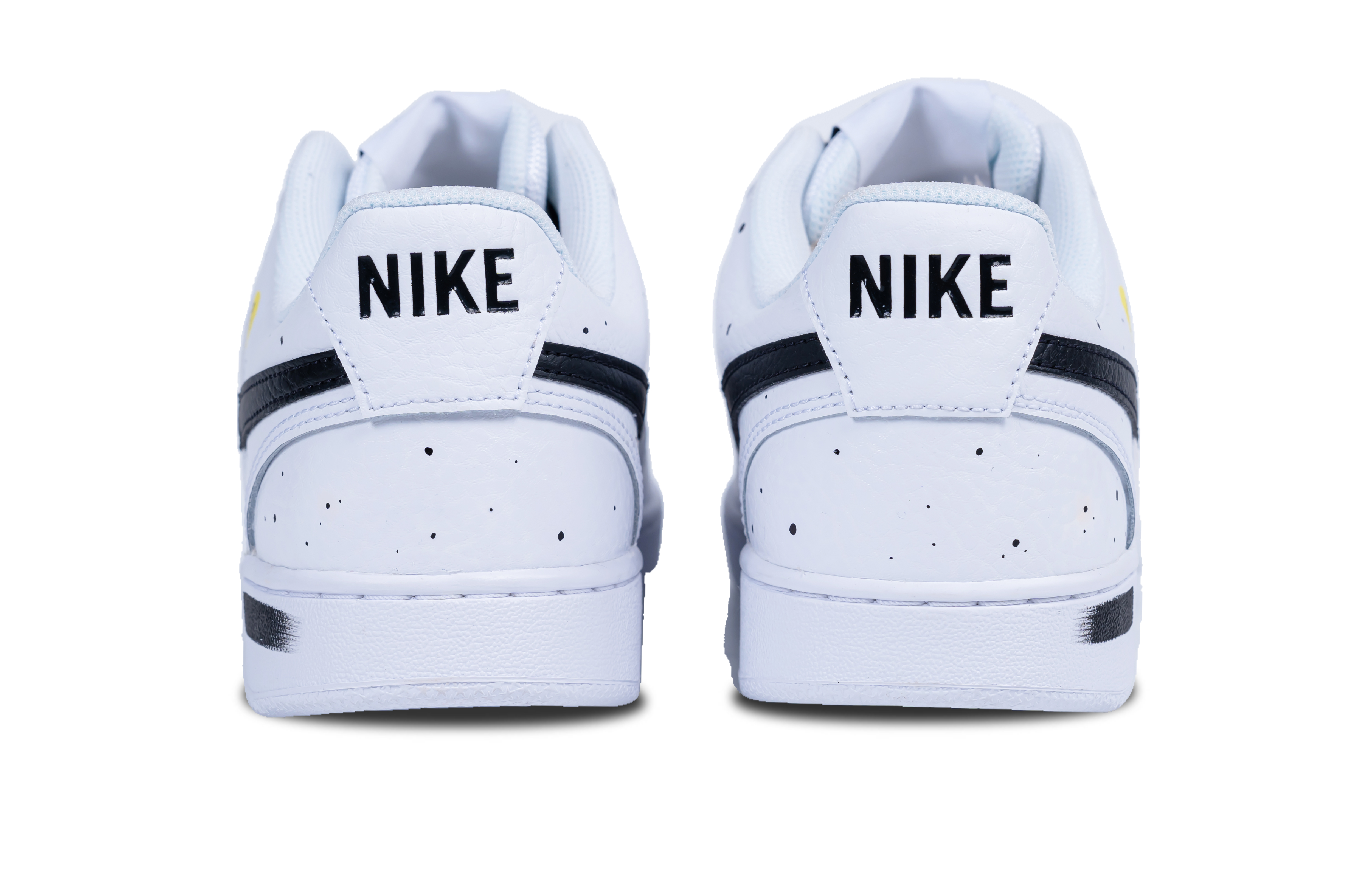 Shop 【訂製球鞋】【現貨】 Nike Court Vision 1 Low 笑臉字母 潑墨 塗鴉 簡約百搭 低筒 板鞋 男款 白黑