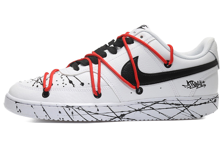 Buy [Sepatu Custom] Nike Court Vision Low 'Splatter Putih Merah Hitam' CD5463-101(Team10-泼墨男白红黑QD)
