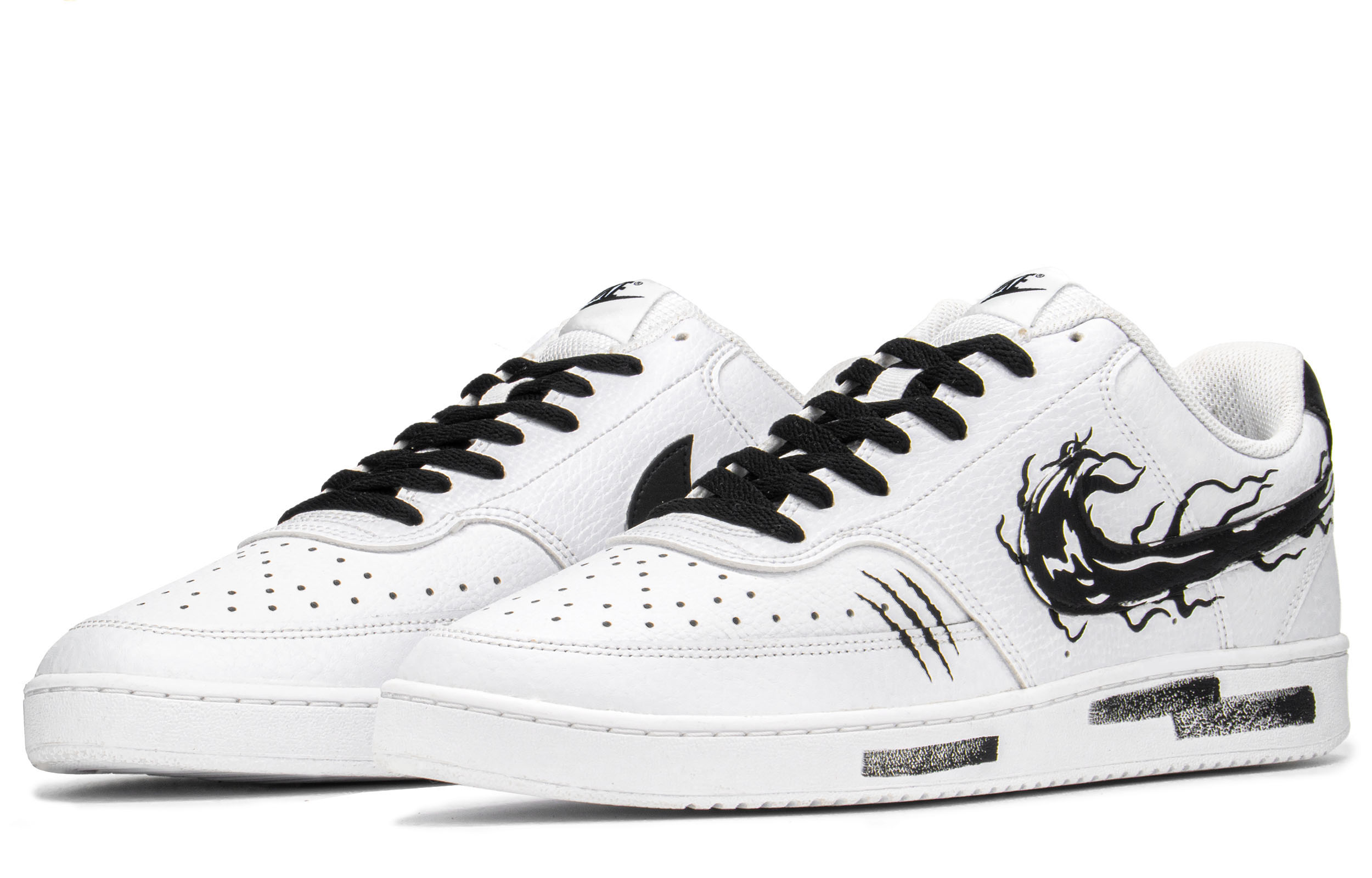 Lookbook [定制鞋] 耐克Court Vision Low '毒液黑白特别版' CD5463-101(TeamA-CV男毒液S-BOX)