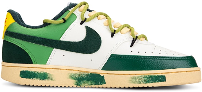 ナイキ コートビジョン ミッド 'グリーンホワイト - デコンストラップ' カスタムシューズ FD0320-133(TeamF-户外街头) Order ナイキ コートビジョン ミッド 'グリーンホワイト - デコンストラップ' カスタムシューズ FD0320-133(TeamF-户外街头)