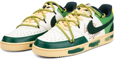 【客製化球鞋】 Nike Court Vision Mid 重新構造束帶 戶外街頭 復古 低筒 板鞋 男女同款 綠白 Lookbook 【客製化球鞋】 Nike Court Vision Mid 重新構造束帶 戶外街頭 復古 低筒 板鞋 男女同款 綠白