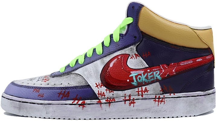 나이키 커스텀 코트 비전 미드 '조커 레이커스' (Nike Custom Court Vision Mid 'Joker Lakers') DN3577-101(Team25-湖人小丑涂鸦) Buy 나이키 커스텀 코트 비전 미드 '조커 레이커스' (Nike Custom Court Vision Mid 'Joker Lakers') DN3577-101(Team25-湖人小丑涂鸦)