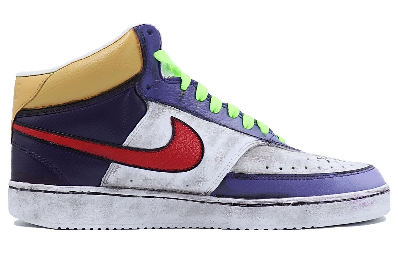 Order 나이키 커스텀 코트 비전 미드 '조커 레이커스' (Nike Custom Court Vision Mid 'Joker Lakers') DN3577-101(Team25-湖人小丑涂鸦)