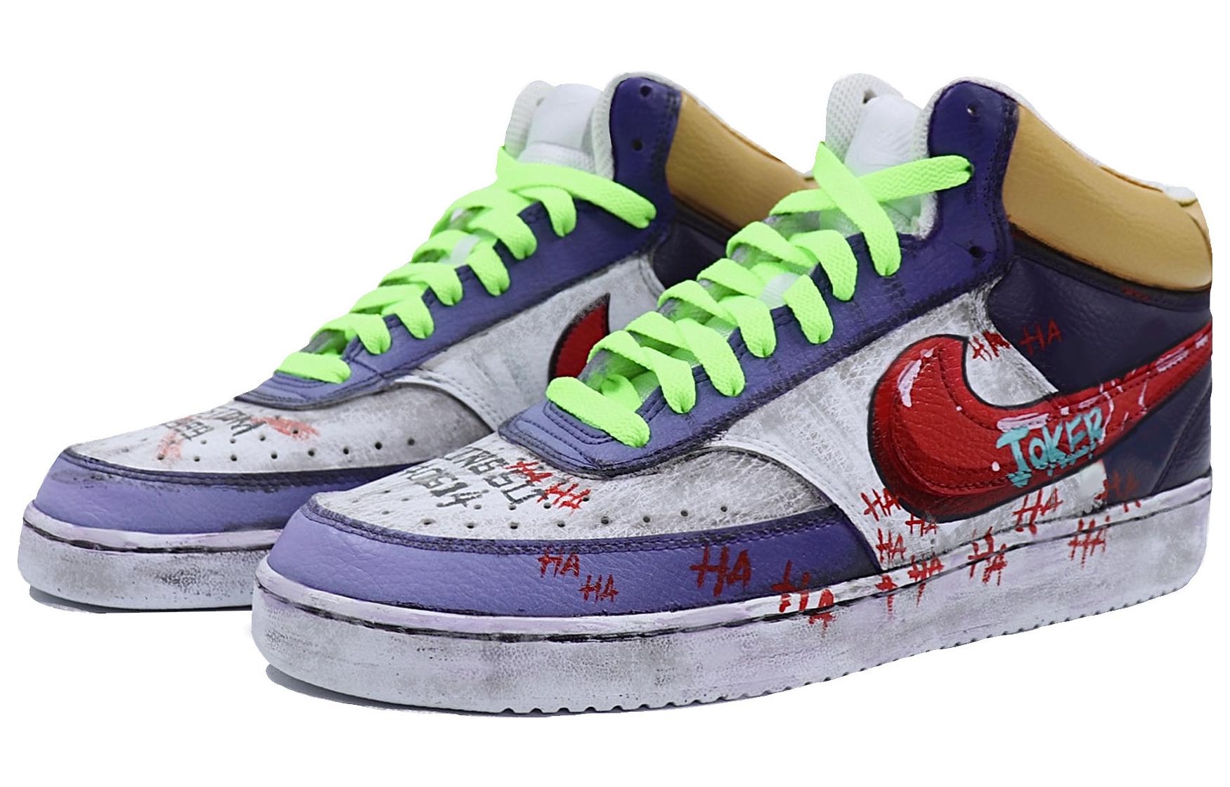 Lookbook 나이키 커스텀 코트 비전 미드 '조커 레이커스' (Nike Custom Court Vision Mid 'Joker Lakers') DN3577-101(Team25-湖人小丑涂鸦)