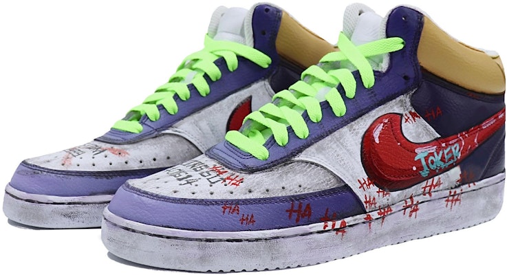 나이키 커스텀 코트 비전 미드 '조커 레이커스' (Nike Custom Court Vision Mid 'Joker Lakers') DN3577-101(Team25-湖人小丑涂鸦) Lookbook 나이키 커스텀 코트 비전 미드 '조커 레이커스' (Nike Custom Court Vision Mid 'Joker Lakers') DN3577-101(Team25-湖人小丑涂鸦)