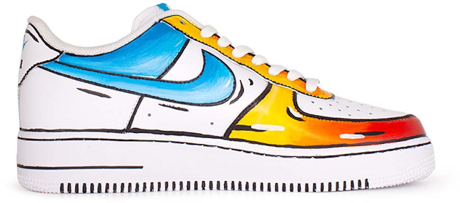 【訂製球鞋】Nike Air Force 1 Low 空軍一號 動漫二次元 塗鴉 手繪 低筒 板鞋 GS 白藍橙 Order 【訂製球鞋】Nike Air Force 1 Low 空軍一號 動漫二次元 塗鴉 手繪 低筒 板鞋 GS 白藍橙