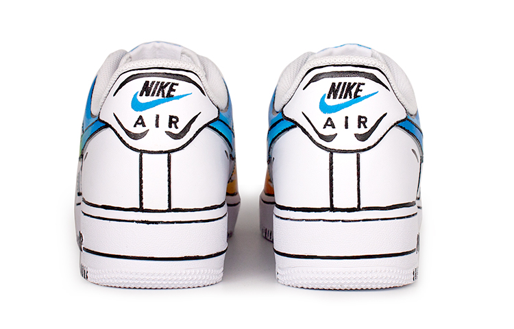Shop ナイキカスタムAF1ロー「アニメグラフィティ白青橙」 DD8959-100(Team41-动漫二次元涂鸦女款)
