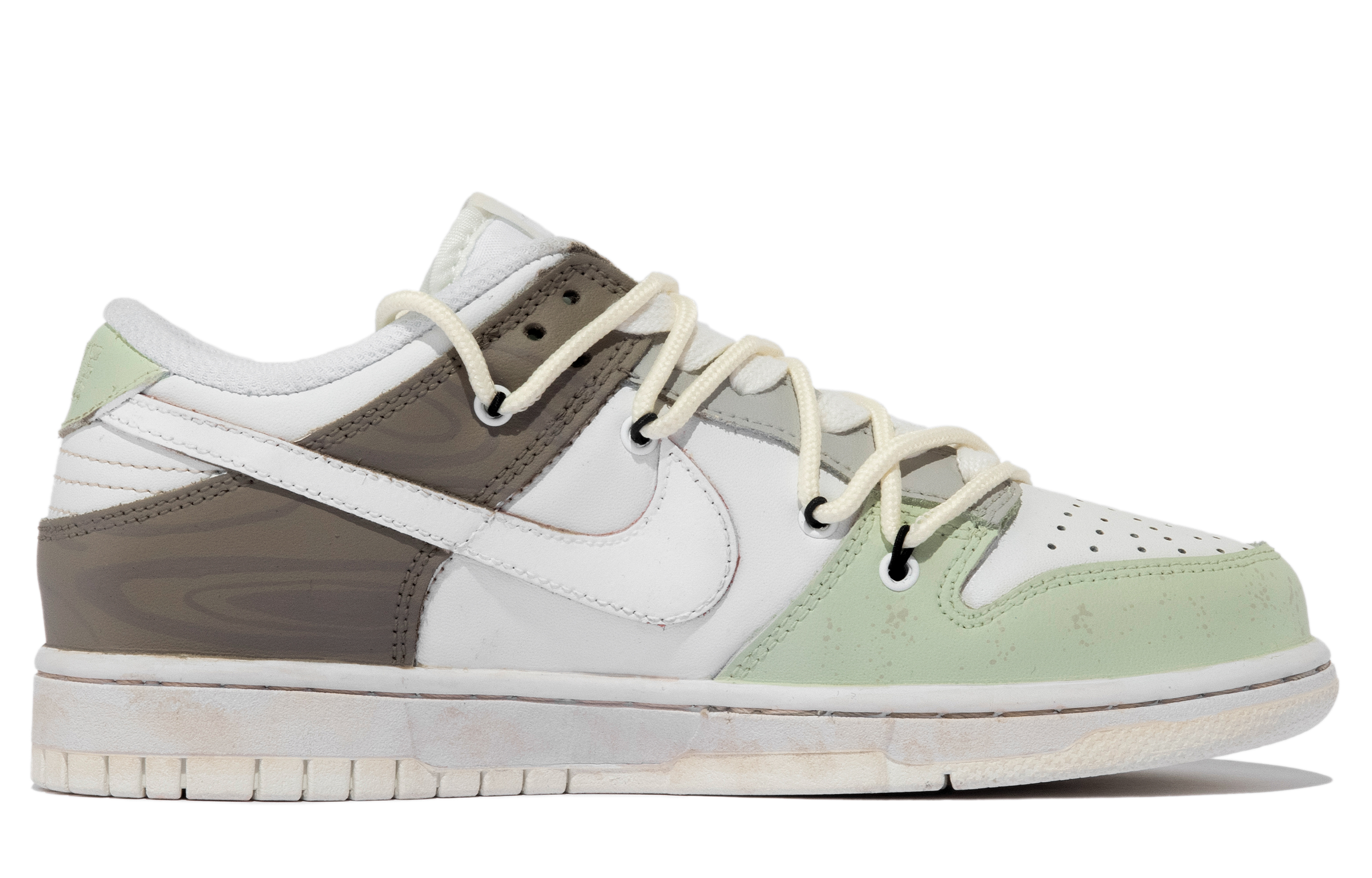 Order [Custom Shoes] Nike Custom Da Vinci x Dunk Low 'Coconut Juice Brown Green White'