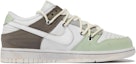 Order 【客製化球鞋】Nike Dunk Low 達文西客製化 扭盡椰汁 xhzz 椰汁 塗鴉 簡約 低筒 板鞋 男款 棕綠白