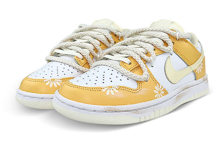 Lookbook [Kasut Custom] Nike Custom Dunk Low 'Daisy Graffiti' DJ6188-100(Team47-男款雏菊解构)
