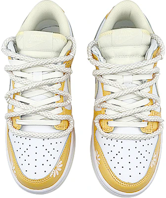 【定制球鞋】Nike Dunk Low 解構 雛菊 塗鴉 麻繩鞋帶 低幫 板鞋 男款 白黃 Shop 【定制球鞋】Nike Dunk Low 解構 雛菊 塗鴉 麻繩鞋帶 低幫 板鞋 男款 白黃