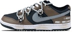 Buy 【定制球鞋】Nike Dunk Low 是在玩鞋 復古 做舊 機能 解構 金屬扣 笑臉 字母 線條 低幫 板鞋 GS 黑棕