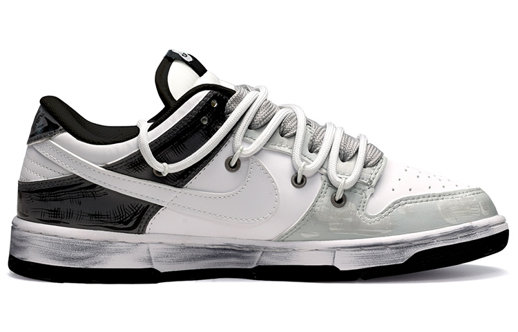 Order 나이키 커스텀 덩크 로우 '그래피티 머니'(검/흰/회) DD1391-100(TeamE-男款金钱符号黑白灰)