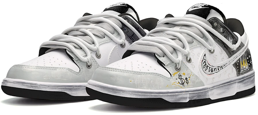 나이키 커스텀 덩크 로우 '그래피티 머니'(검/흰/회) DD1391-100(TeamE-男款金钱符号黑白灰) Lookbook 나이키 커스텀 덩크 로우 '그래피티 머니'(검/흰/회) DD1391-100(TeamE-男款金钱符号黑白灰)