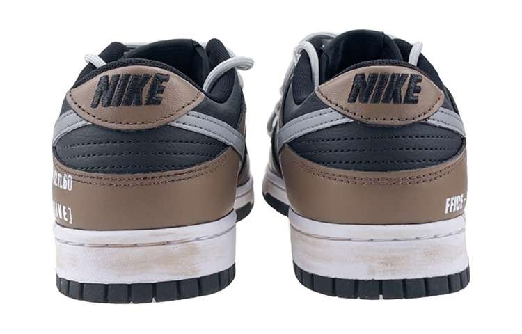 Purchase 【定制球鞋】Nike Dunk Low 是在玩鞋 復古 做舊 機能 解構 金屬扣 笑臉 字母 線條 低幫 板鞋 GS 黑棕