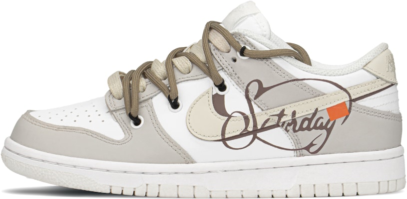 【客製化球鞋】Nike 簡約客製化 低筒 休閒鞋 GS 卡其白 Buy 【客製化球鞋】Nike 簡約客製化 低筒 休閒鞋 GS 卡其白