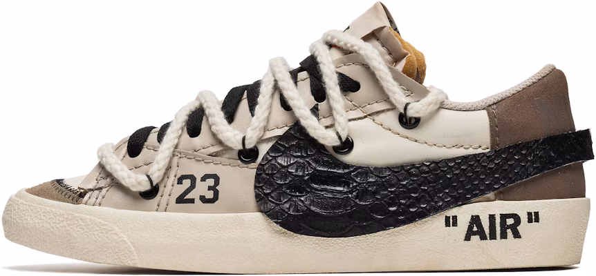【訂製球鞋】Nike Blazer Low 野鶴製造 咖啡染 蛇紋SWOOSH 解構雙鞋帶 防滑 低筒 板鞋 男款 黑棕 Buy 【訂製球鞋】Nike Blazer Low 野鶴製造 咖啡染 蛇紋SWOOSH 解構雙鞋帶 防滑 低筒 板鞋 男款 黑棕