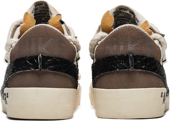 【訂製球鞋】Nike Blazer Low 野鶴製造 咖啡染 蛇紋SWOOSH 解構雙鞋帶 防滑 低筒 板鞋 男款 黑棕 Shop 【訂製球鞋】Nike Blazer Low 野鶴製造 咖啡染 蛇紋SWOOSH 解構雙鞋帶 防滑 低筒 板鞋 男款 黑棕