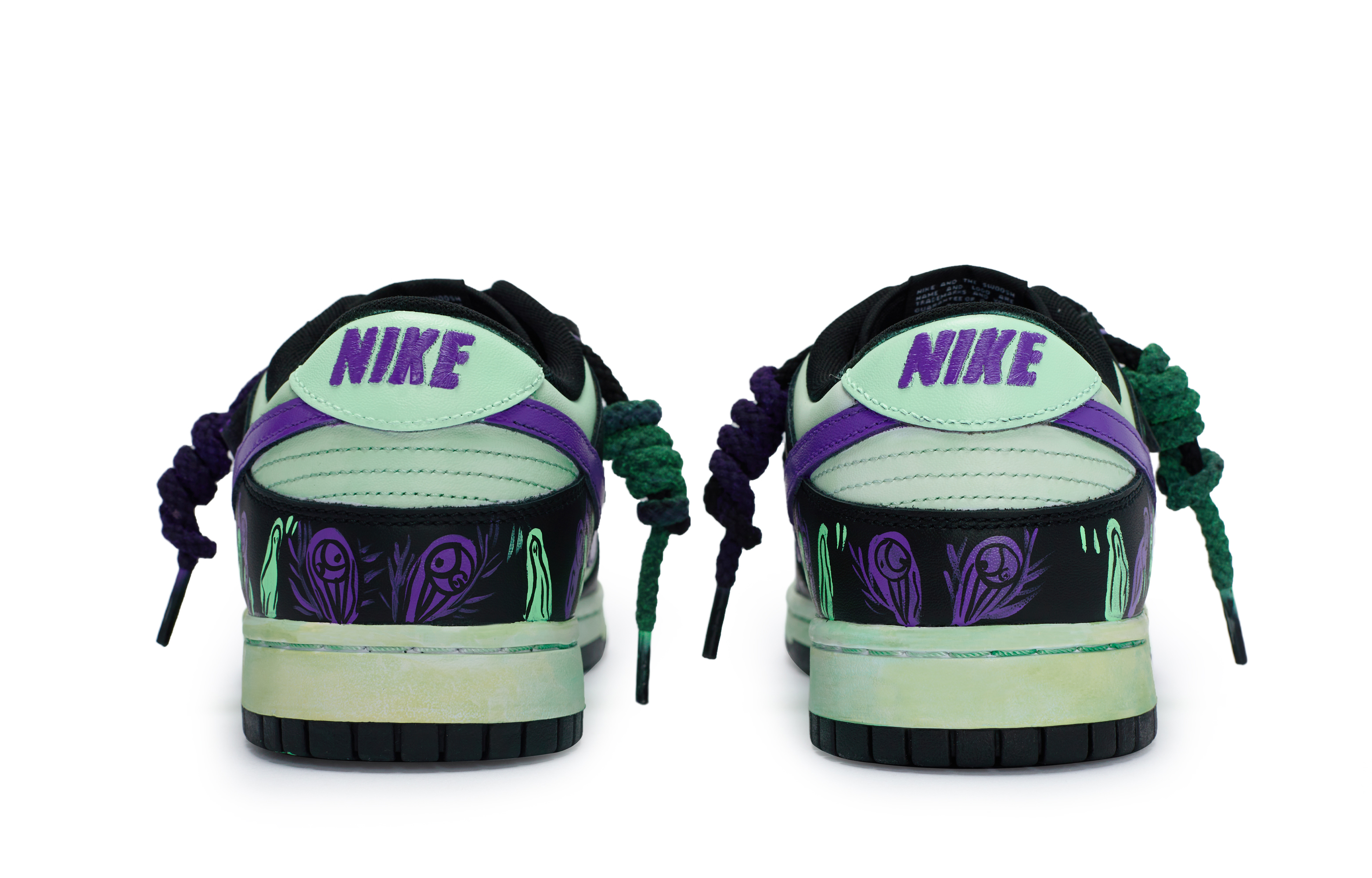 [Custom Shoes] Nike Custom Dunk Low 'Cyberpunk Green-Purple-Black' 圖 6