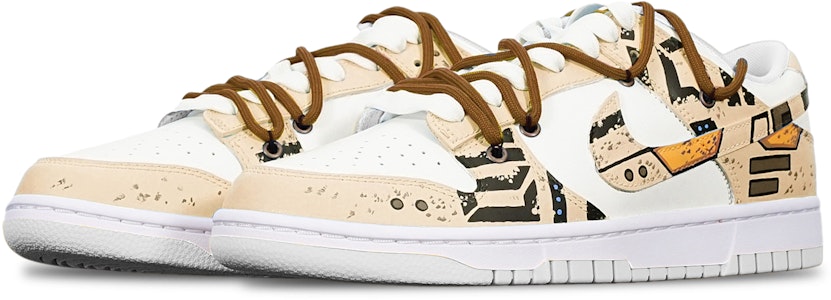 【客製化球鞋】 Nike Dunk Low 網路賽博風 活力損壞II高達機械風 復古拆解 限量特殊鞋盒 低筒 滑板鞋 GS 卡其白 Lookbook 【客製化球鞋】 Nike Dunk Low 網路賽博風 活力損壞II高達機械風 復古拆解 限量特殊鞋盒 低筒 滑板鞋 GS 卡其白