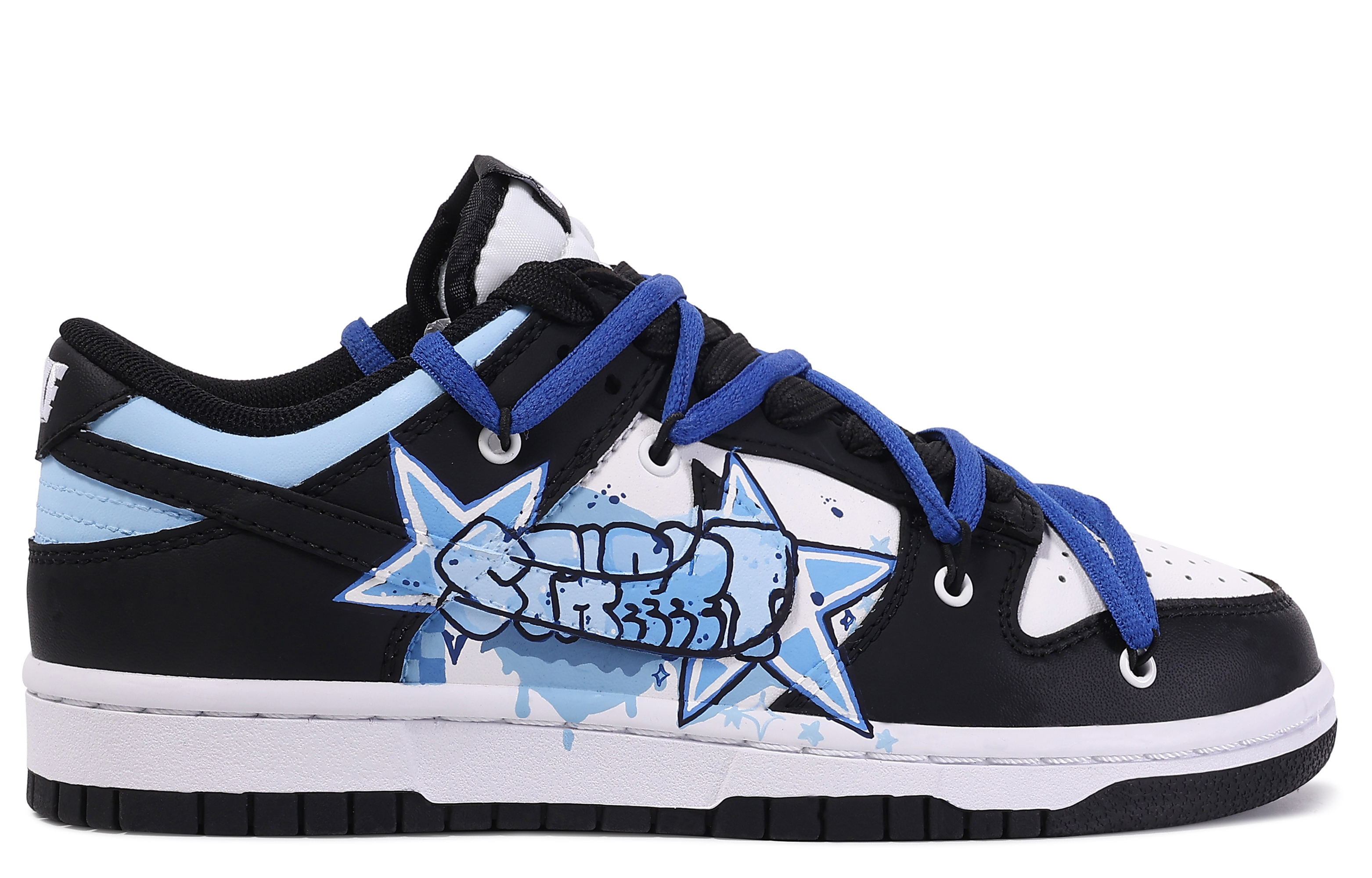 Lookbook 【カスタムシューズ】ナイキ カスタム x ダンク ロー 'ダ・ヴィンチ ブルースター グラフィティ' CW1590-100(TeamM-蓝星涂鸦)