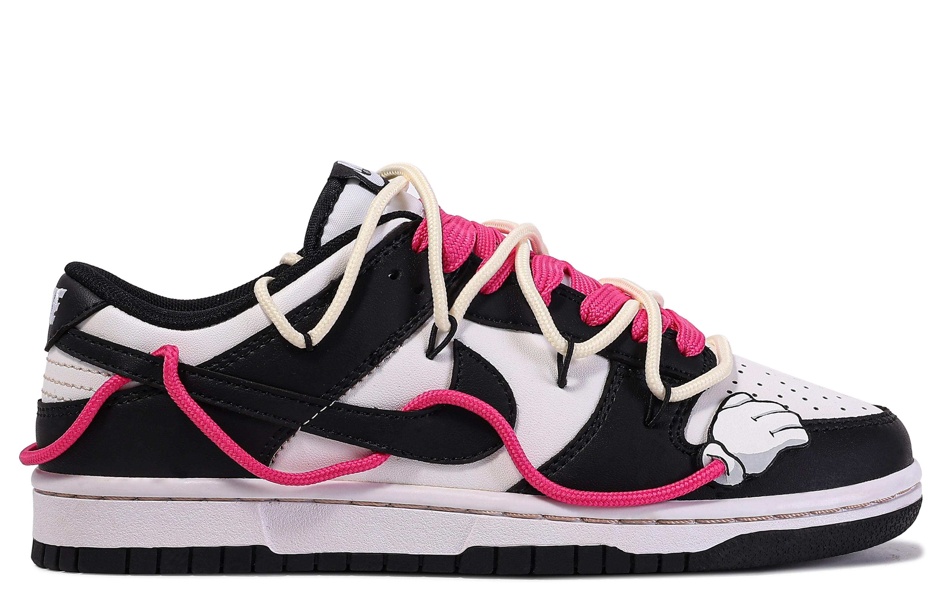 Lookbook 【客製球鞋】Nike Dunk Low 達文西定制 禮盒機械鬼手 解構 立體 塗鴉 搭配舒適 低筒 板鞋 GS 黑粉