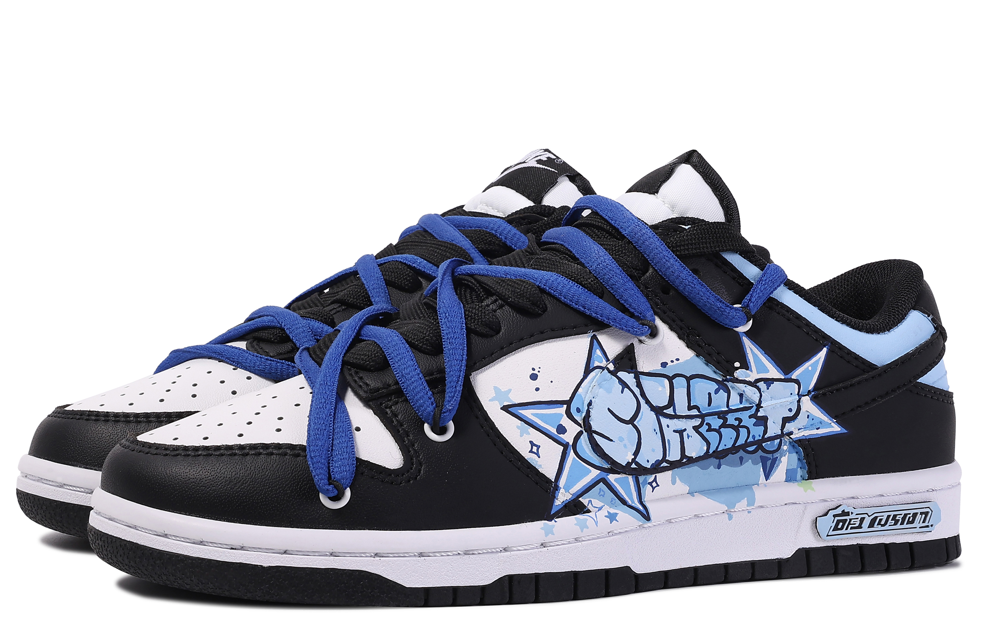 Shop 【カスタムシューズ】ナイキ カスタム x ダンク ロー 'ダ・ヴィンチ ブルースター グラフィティ' CW1590-100(TeamM-蓝星涂鸦)