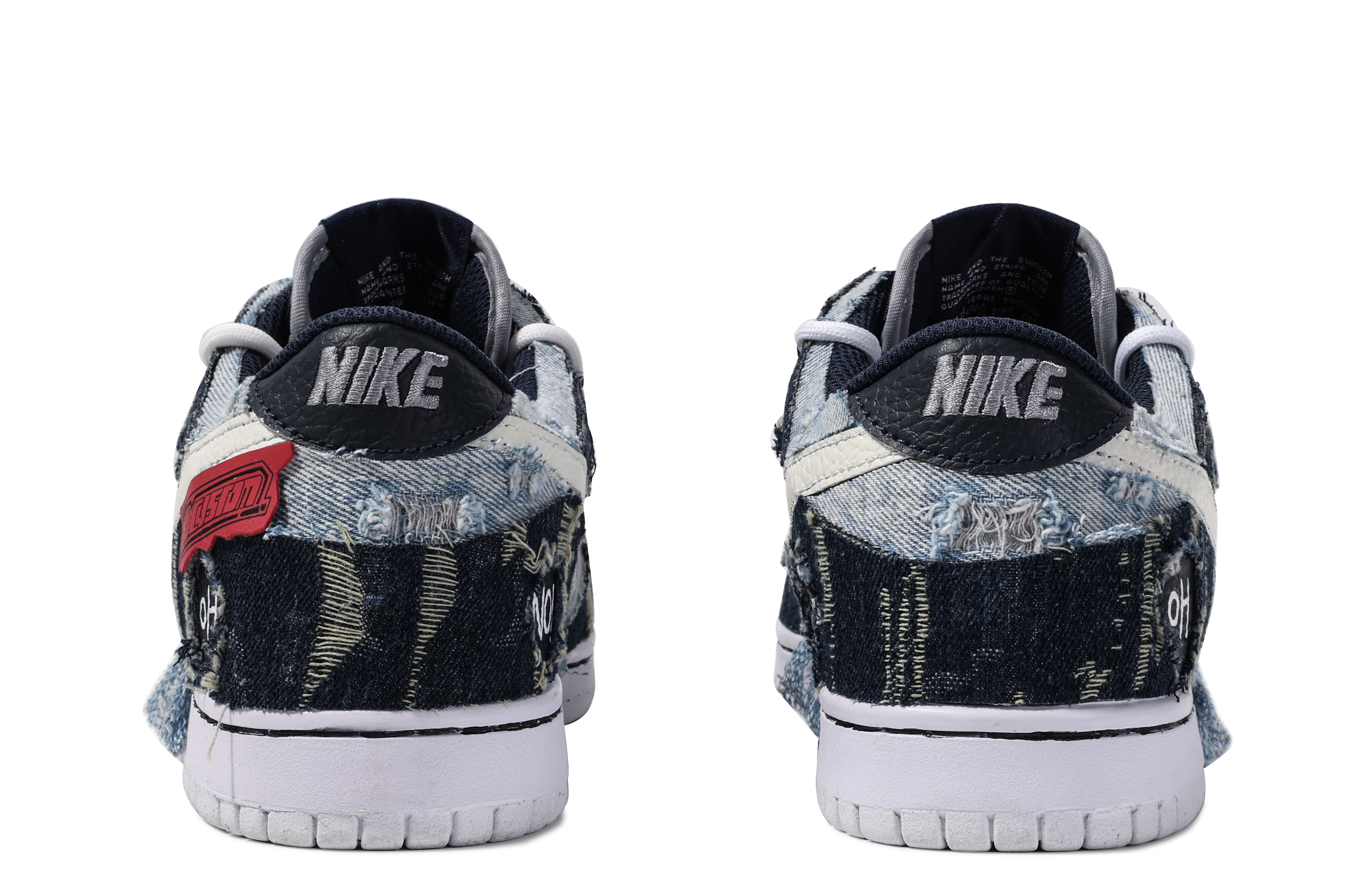 Purchase 【訂製球鞋】Nike Dunk Low 達文西訂製 破爛不堪 街頭 做舊 拼接 牛仔 丹寧 潮流 百搭 舒適 低筒 板鞋 男款 藍黑