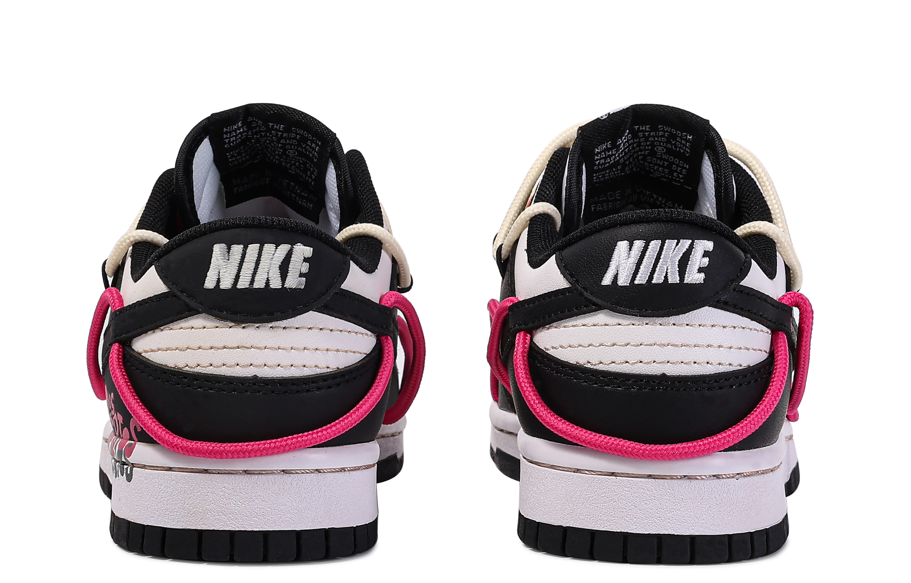 Purchase 【客製球鞋】Nike Dunk Low 達文西定制 禮盒機械鬼手 解構 立體 塗鴉 搭配舒適 低筒 板鞋 GS 黑粉