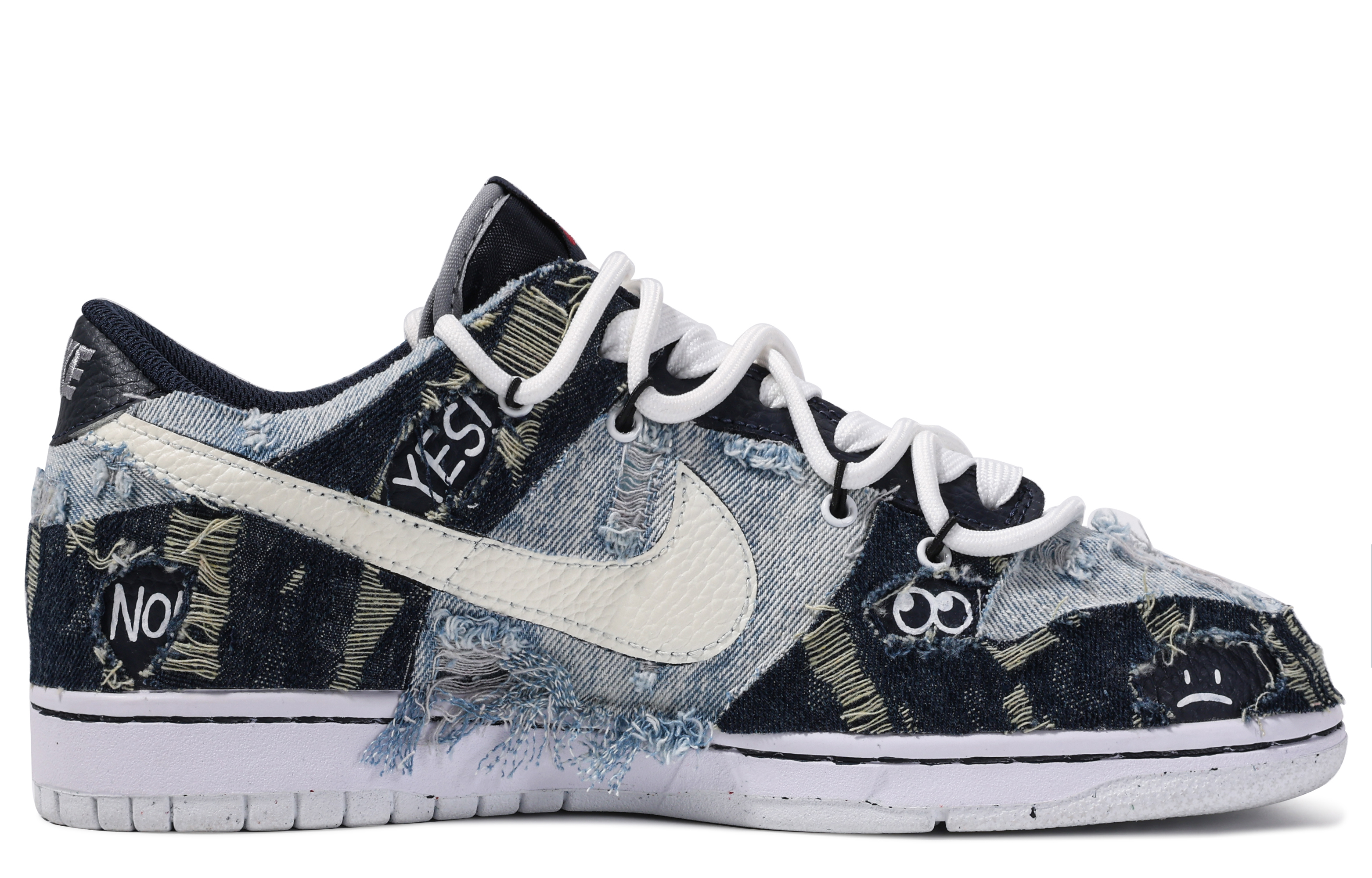 [Custom Shoes] Nike Custom Dunk Low 'Da Vinci Denim Patchwork Blue Black' 圖 2