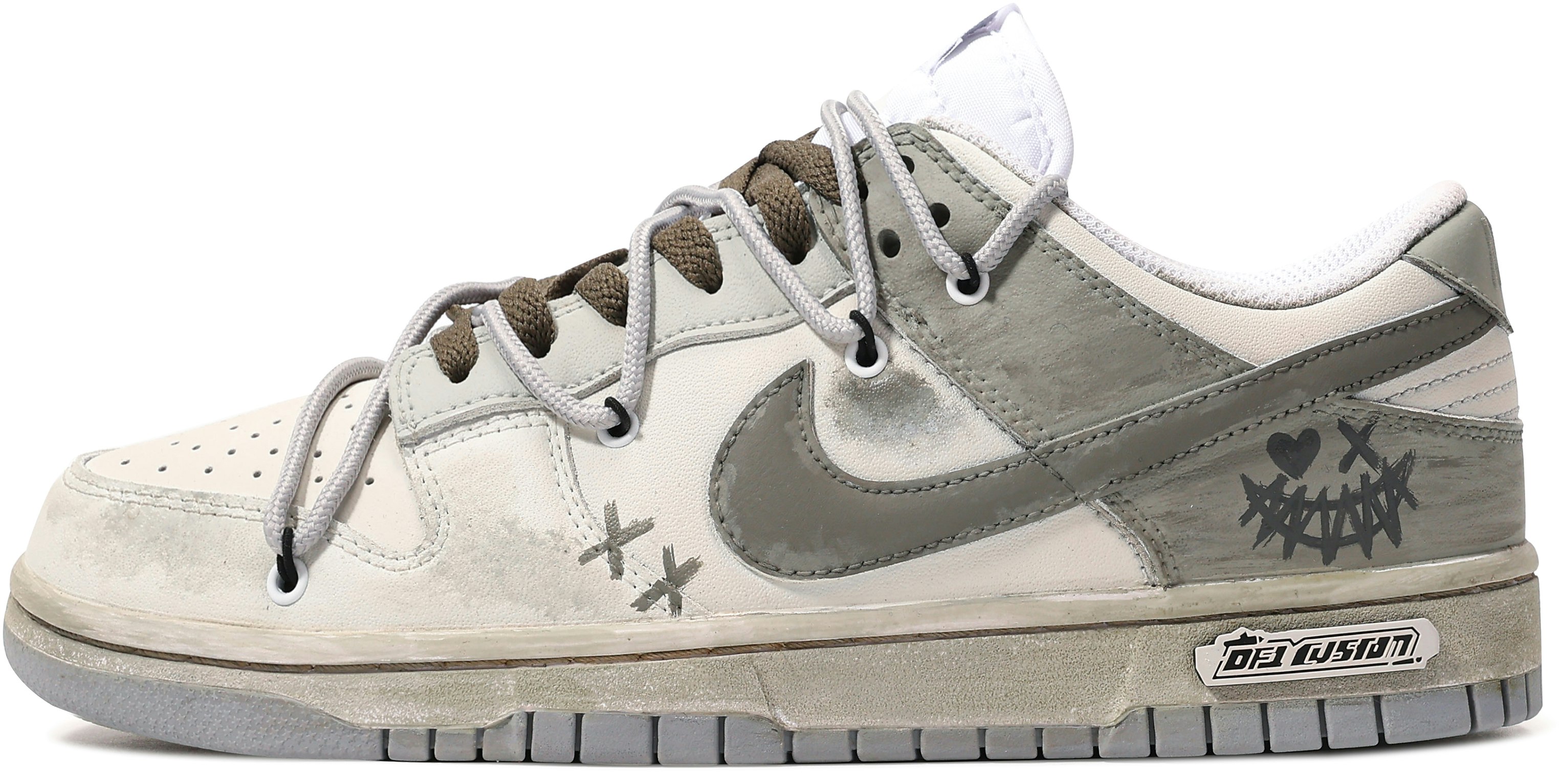 custom-shoes-nike-custom-x-dunk-low-da-vinci-graffiti-grey-white