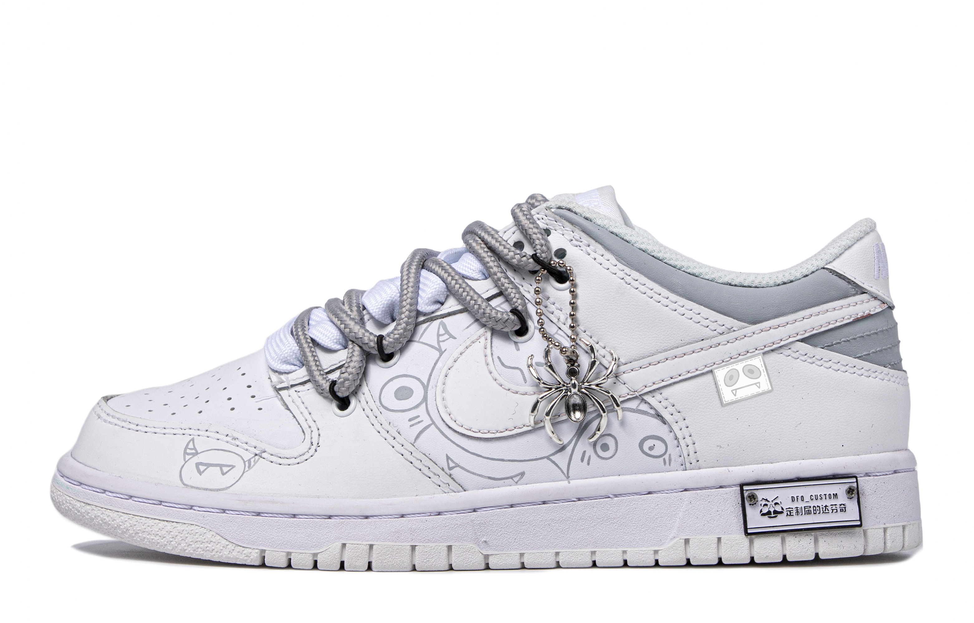 [Custom Shoes] Nike Custom x Dunk Low 'Da Vinci Graffiti Black White Grey'