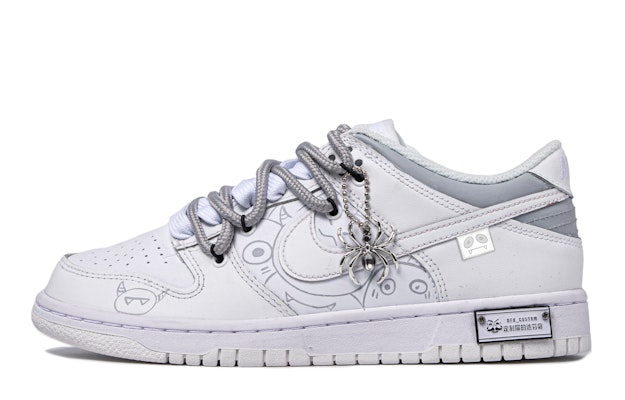【定制球鞋】 Nike Dunk Low 達芬奇定制 簡約 高街 怪獸塗鴉 潮流 低幫 板鞋 GS 黑白灰 Buy 【定制球鞋】 Nike Dunk Low 達芬奇定制 簡約 高街 怪獸塗鴉 潮流 低幫 板鞋 GS 黑白灰