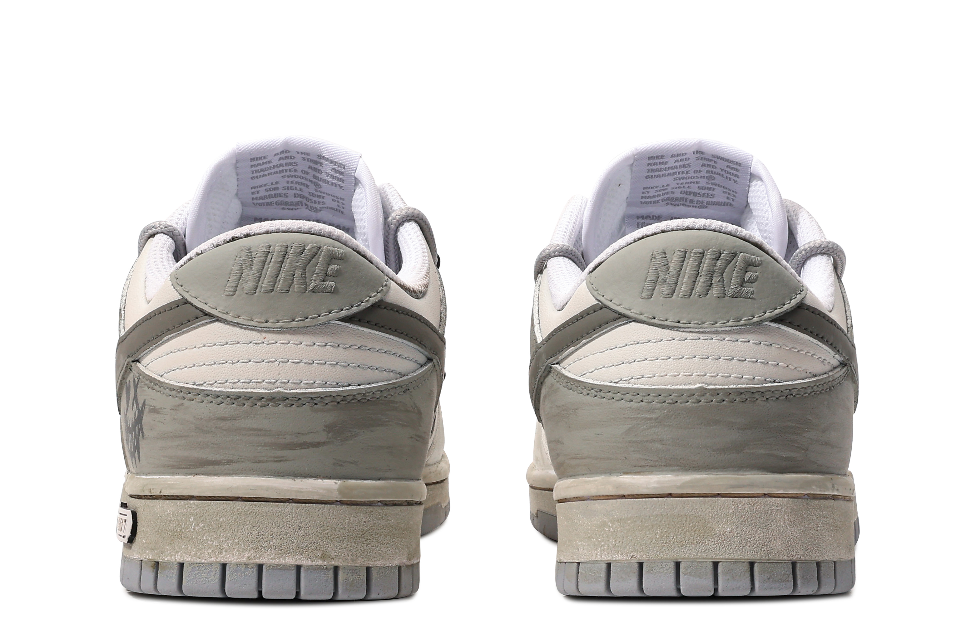 Purchase 나이키 커스텀 덩크 로 '다빈치 그라피티' (회/흰) DV0831-101(TeamM-跌落低谷)