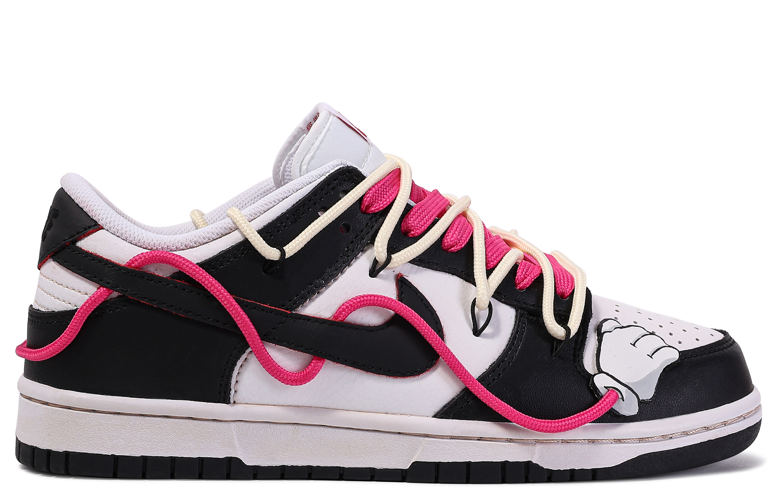 [Custom Shoes] Nike Custom Dunk Low 'Da Vinci Mechanical Ghost Hand Black-Pink' 圖 3