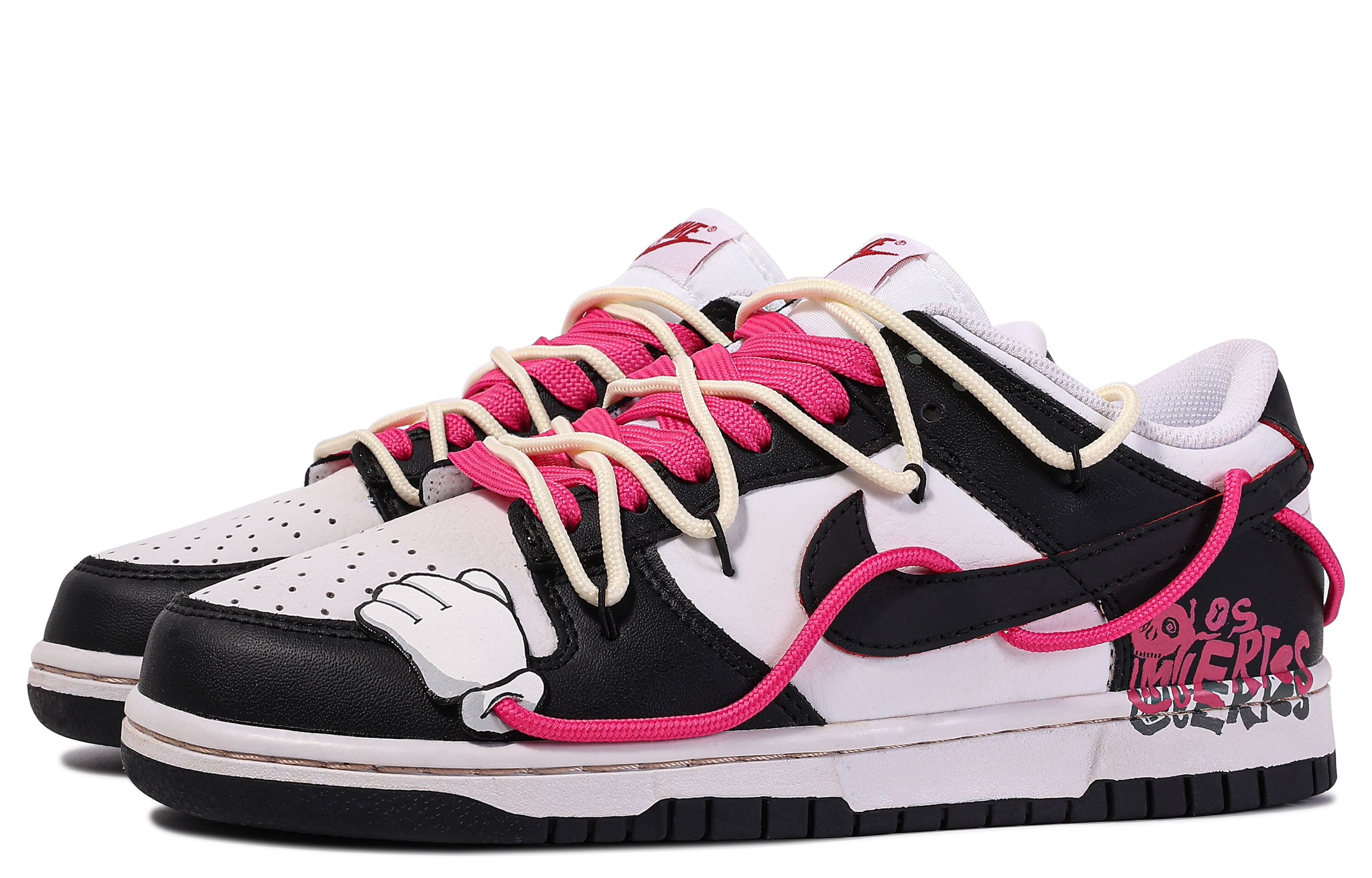 [Custom Shoes] Nike Custom Dunk Low 'Da Vinci Mechanical Ghost Hand Black-Pink' 圖 4