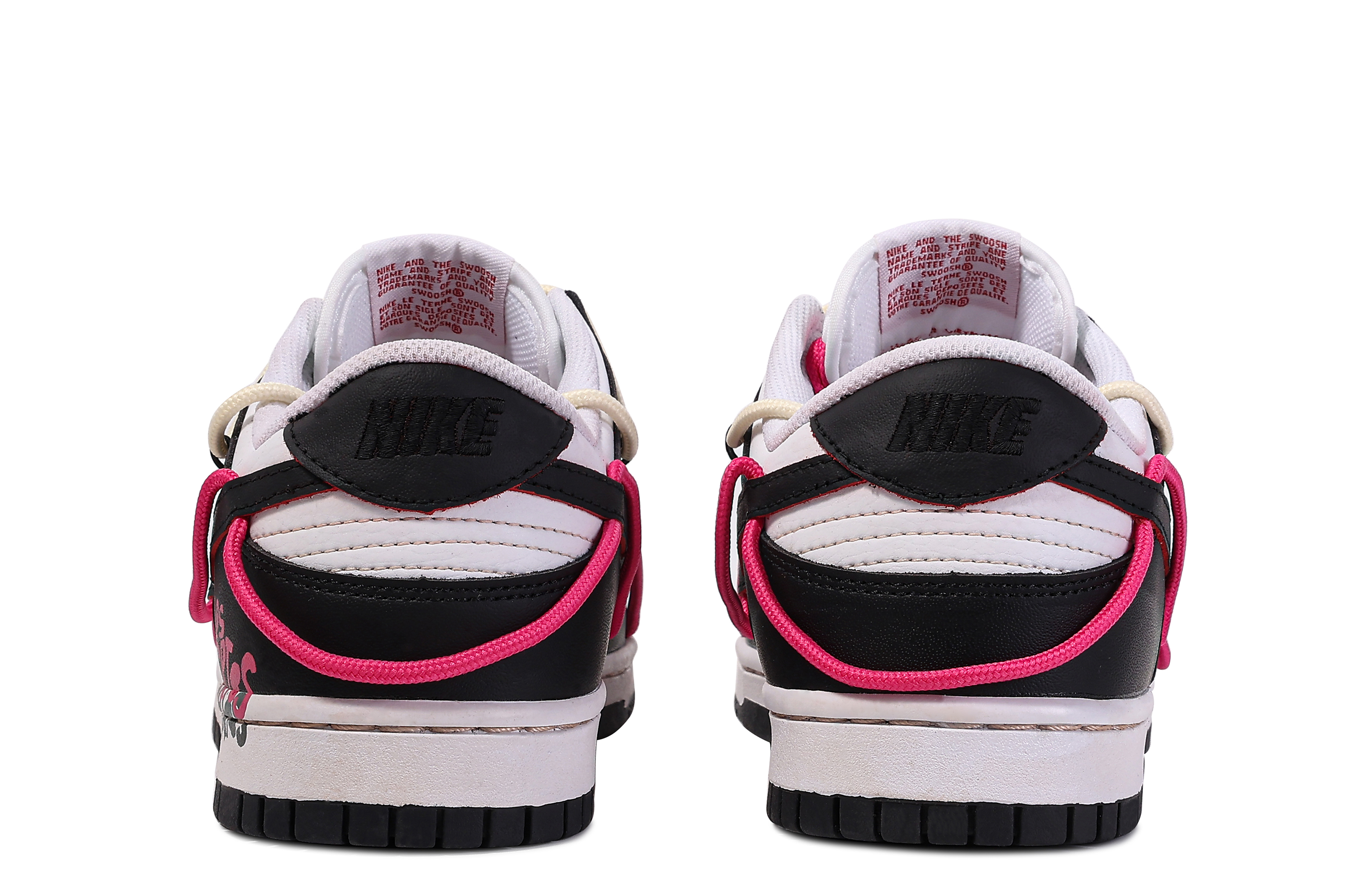 [Custom Shoes] Nike Custom Dunk Low 'Da Vinci Mechanical Ghost Hand Black-Pink' 圖 5