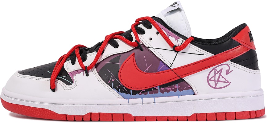 【定製球鞋】 Nike Dunk Low 達文西定製 龐克塗鴉 塗鴉 線條 簡約 任意搭配 低筒 滑板鞋 男女款式 紅白黑 Buy 【定製球鞋】 Nike Dunk Low 達文西定製 龐克塗鴉 塗鴉 線條 簡約 任意搭配 低筒 滑板鞋 男女款式 紅白黑
