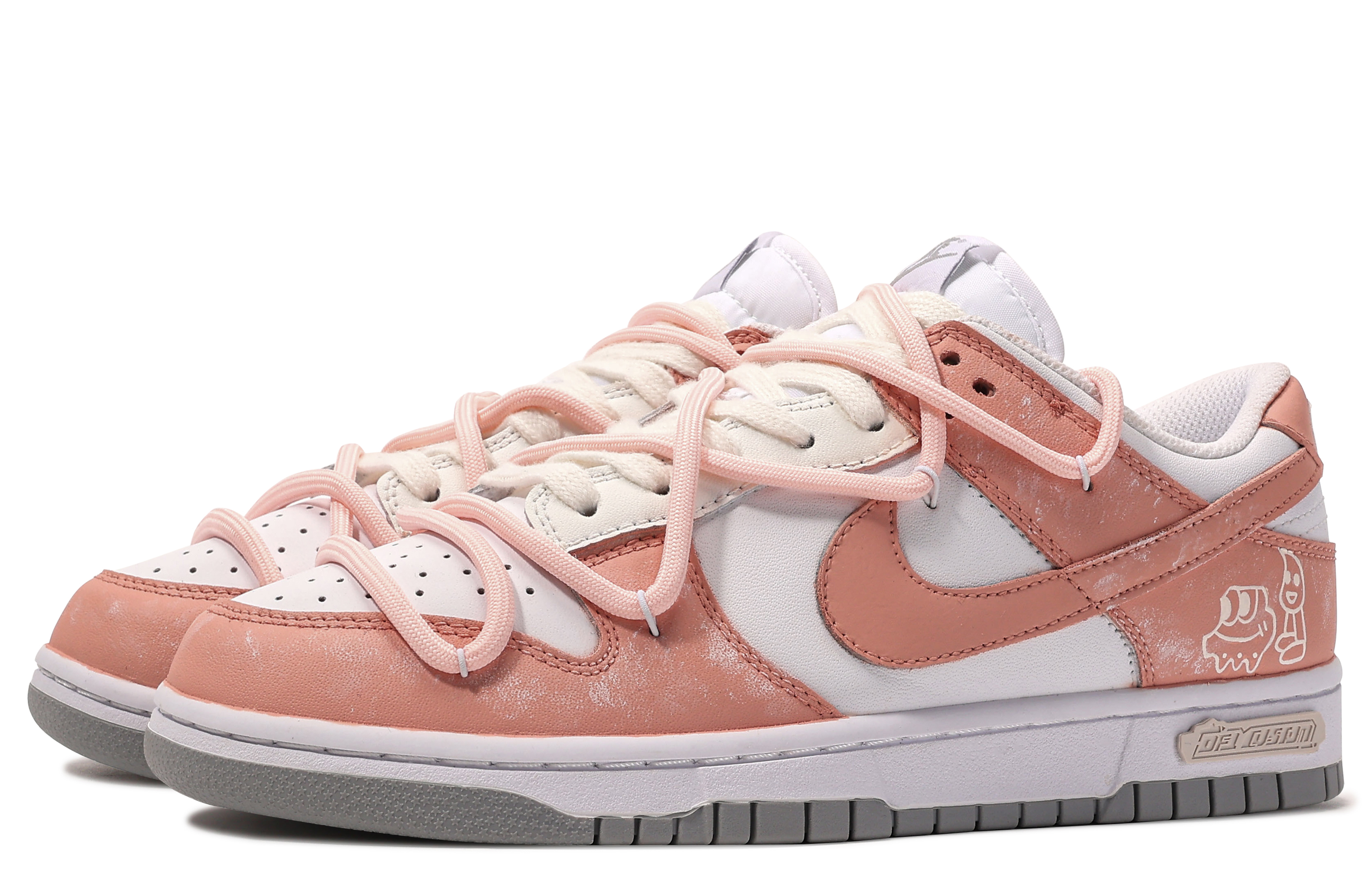 Shop [Kasut Tersuai] Nike Custom x Dunk Low 'Da Vinci Summer Sweetheart' DV0831-101(TeamM-男款夏日甜心)