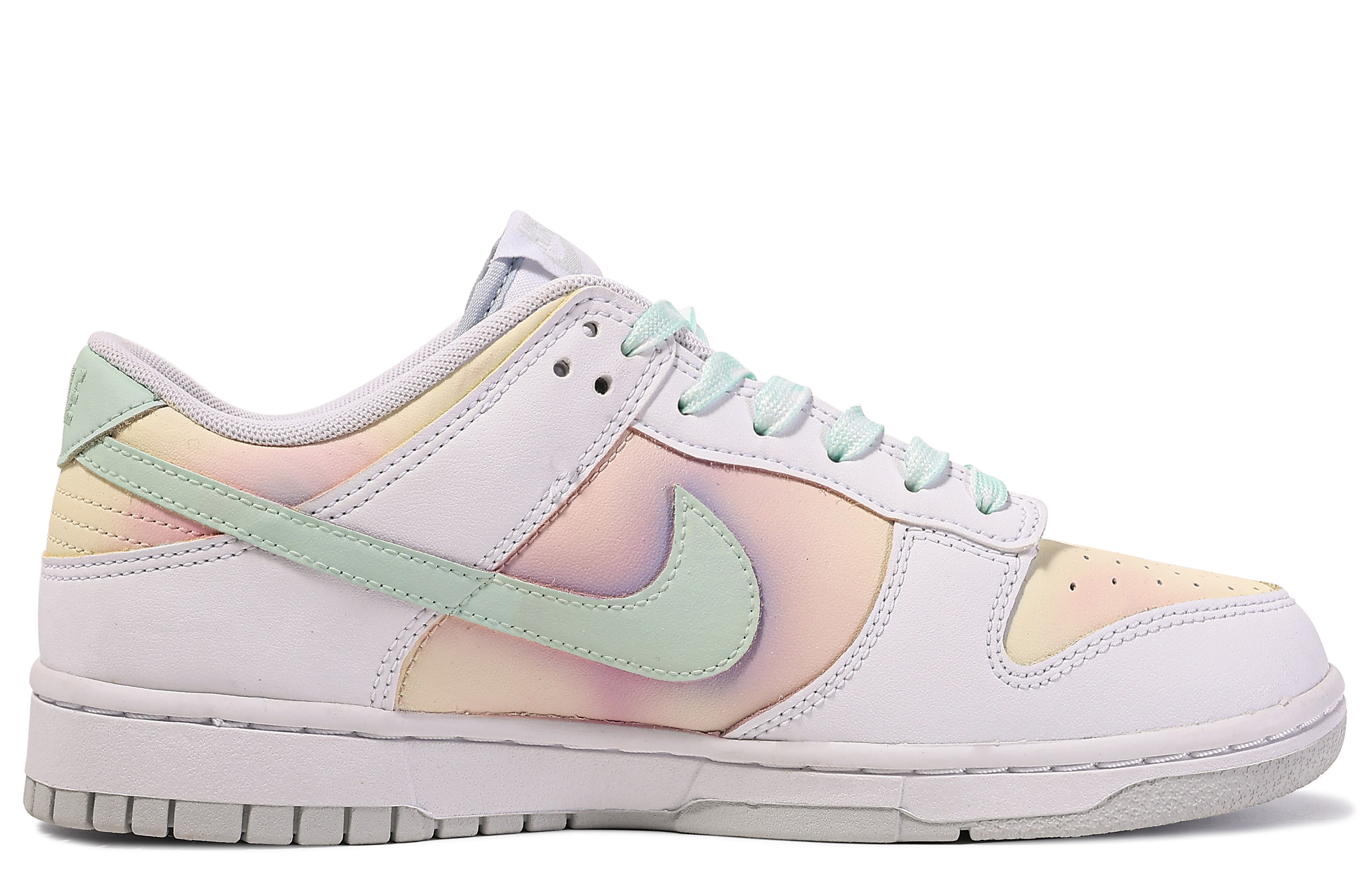 Order [Sepatu Kustom] Nike Custom x Dunk Low 'Da Vinci Putih Hijau Oranye' DV0831-101(TeamM-转瞬即失)