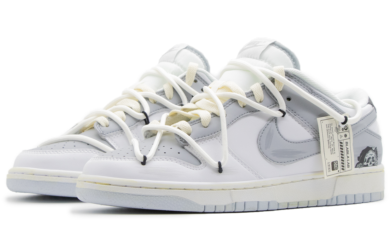 Lookbook 【客製球鞋】Nike Dunk Low 骯髒鞋 長情款 戶外 穿搭 解構 復古風 低筒 板鞋 男款 灰白