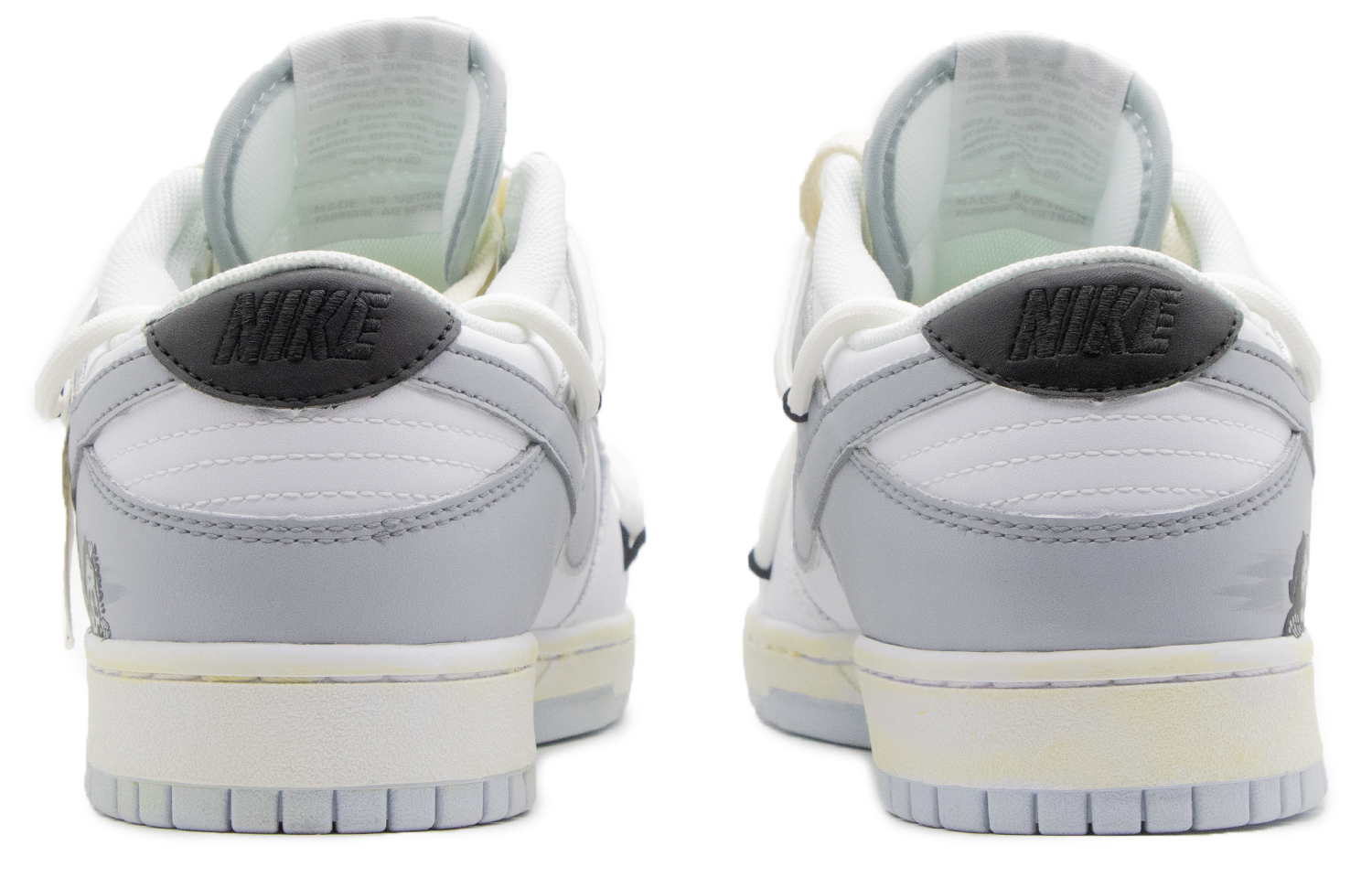 Shop 【客製球鞋】Nike Dunk Low 骯髒鞋 長情款 戶外 穿搭 解構 復古風 低筒 板鞋 男款 灰白