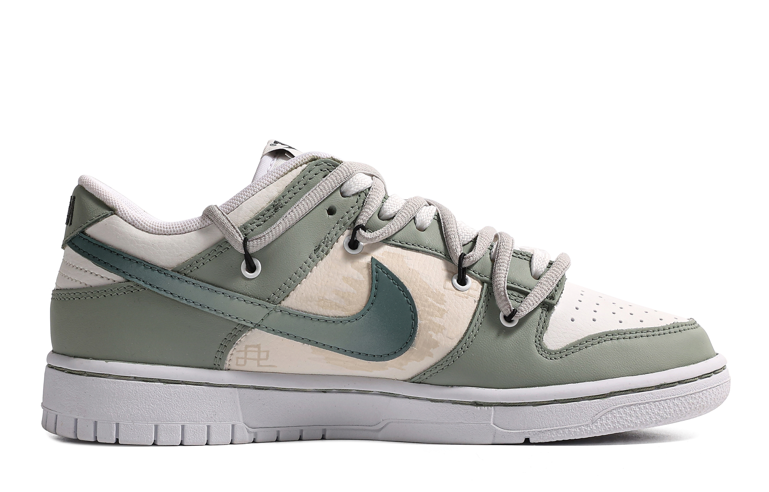 Order 【定制鞋】耐克定制 x Dunk 低帮 '墨竹书法' DH9765-100(TeamM-女款墨韵青竹S-BOX)