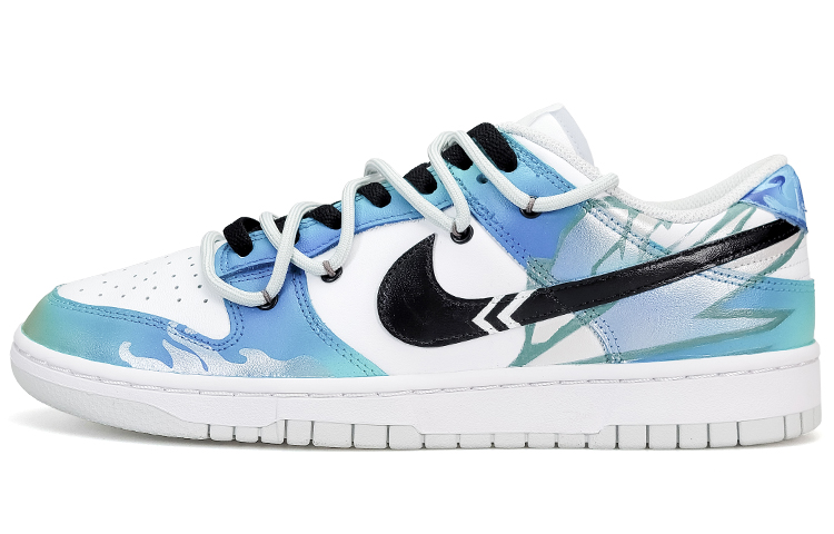 Buy [Nike定制鞋] Custom x Dunk Low 'Jett解构白-蓝-金-灰' DV0831-101(TeamNine-弃王遗思解构)